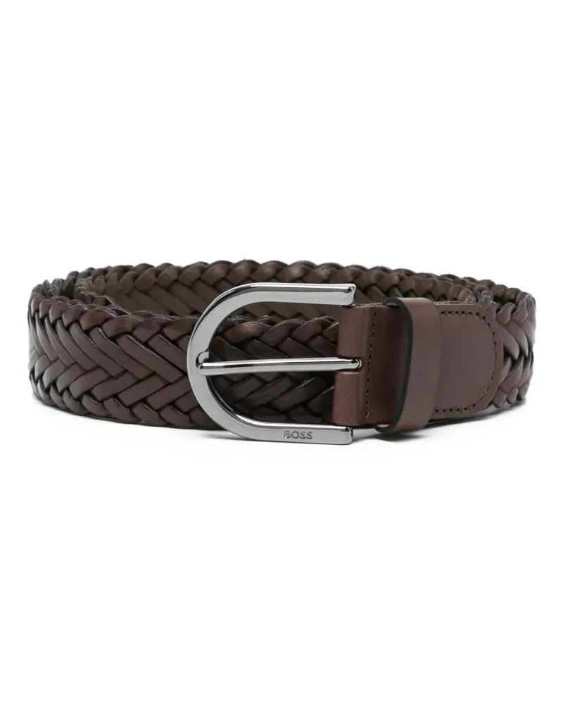 HUGO BOSS braided belt - Braun Braun
