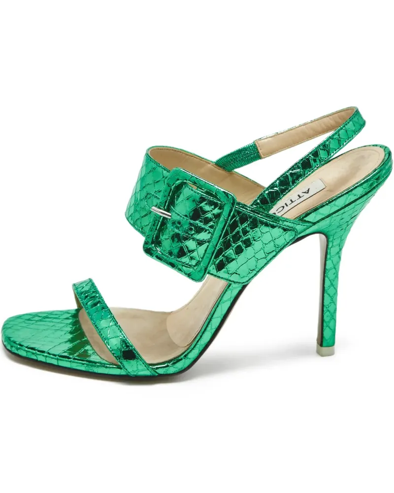 ATTICO Mariah Sandalen mit Prägung - Grün Grün