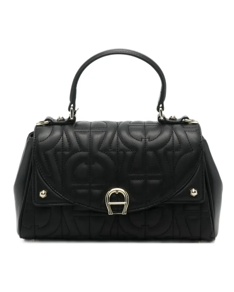 Aigner Diadora gesteppte Tote Bag aus Leder - Schwarz Schwarz