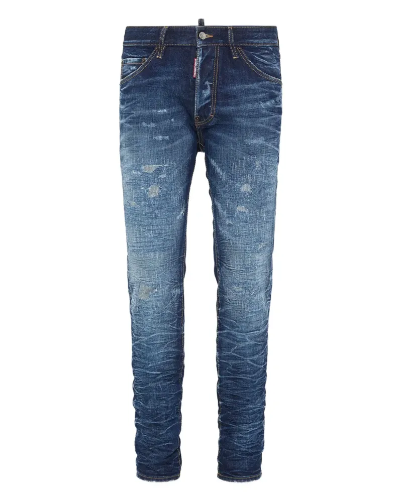 Dsquared2 Jeans mit Logo-Patch - Blau Blau