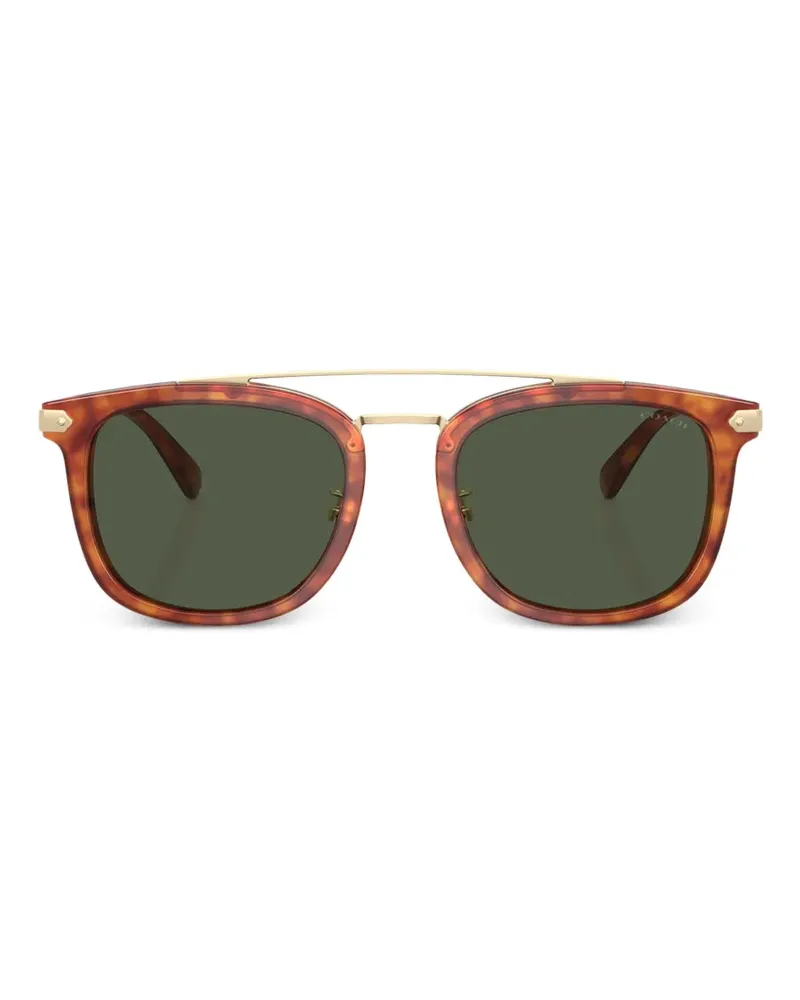 Coach tortoiseshell-effect double-bridge sunglasses - Braun Braun