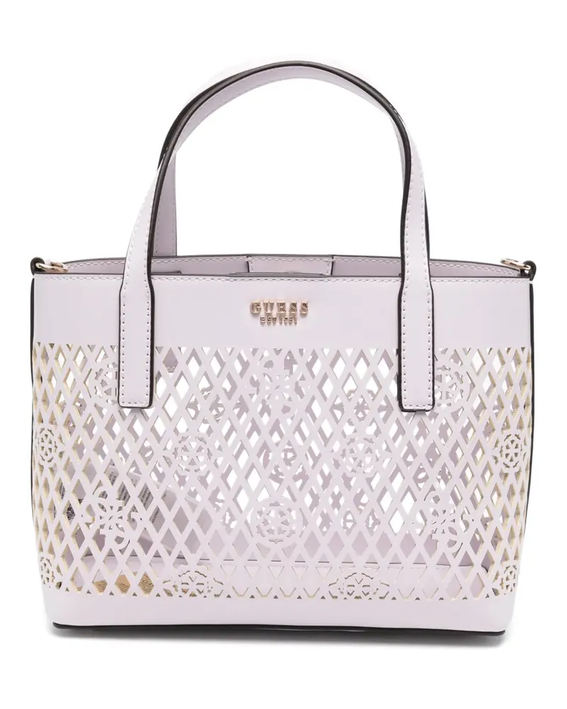 Guess Letty Mini Tote Bag mit Cut-Out - Violett Violett