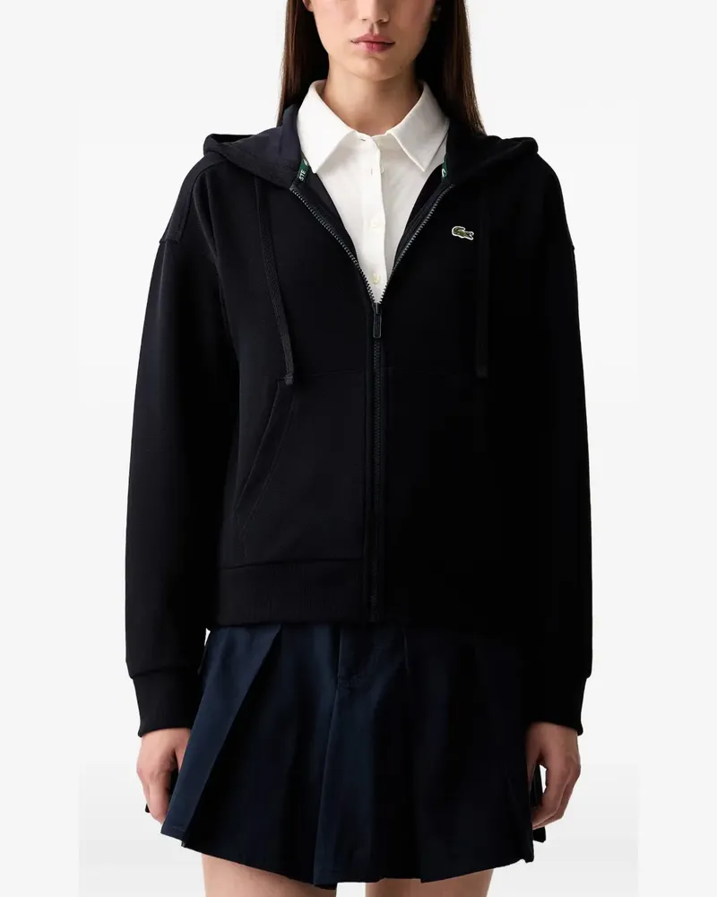 Lacoste Kapuzenjacke mit Logo-Patch - Blau Blau