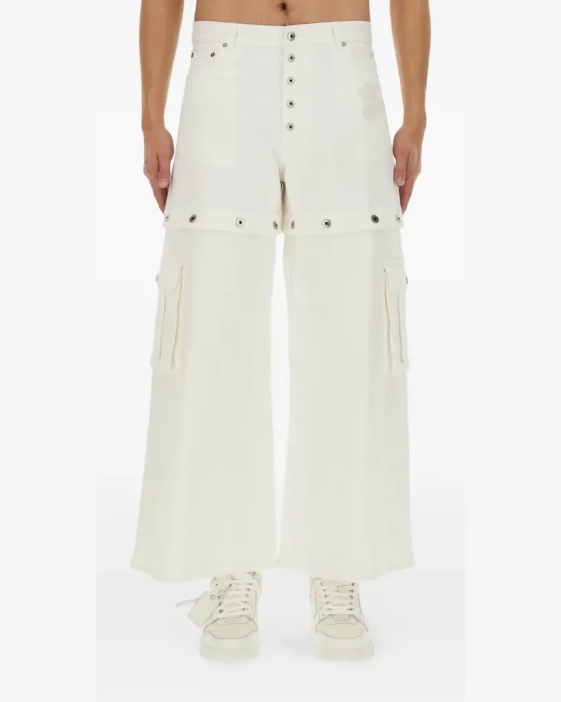 OFF-WHITE 90's Super Baggy eyelet pocket jeans - Weiß Weiß