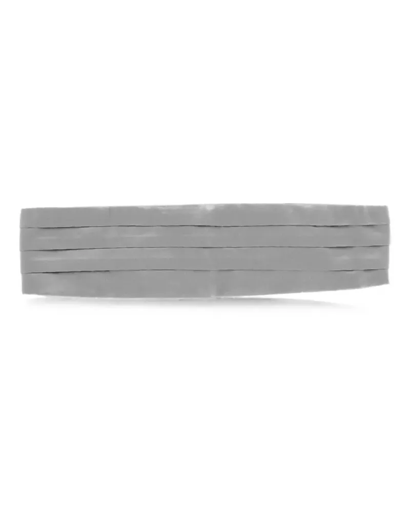 Corneliani pleated silk grey cummerbund - Grau Grau