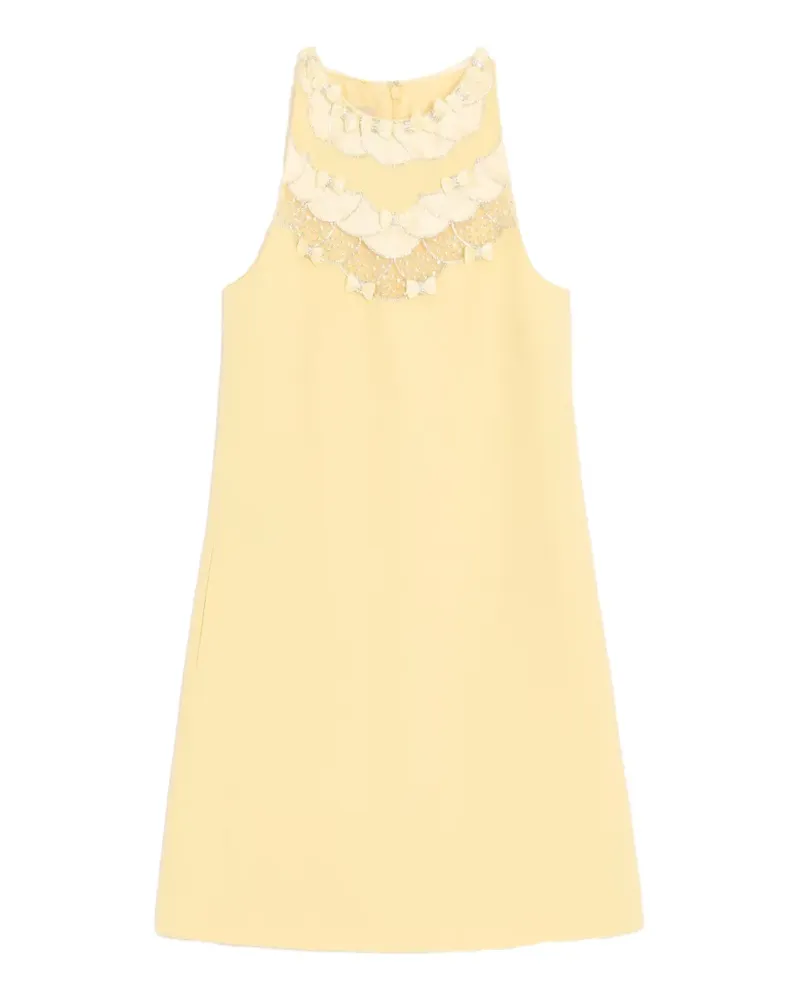 Valentino Garavani Strassbesticktes Minikleid mit Schleifendetail - Gelb Gelb