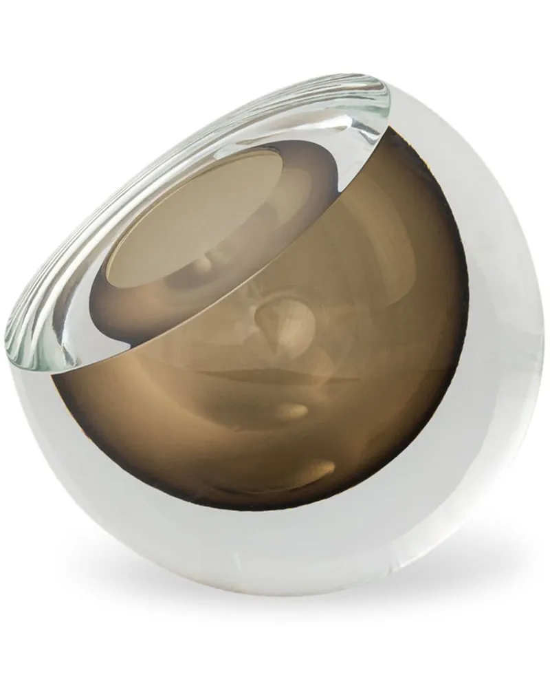 Gardeco Bowl Drop Skulptur aus Muranoglas - Braun Braun