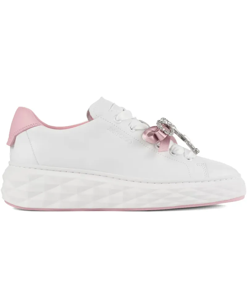 Jimmy Choo Diamond Light Maxi F Sneakers mit Kristallen - Weiß Weiß
