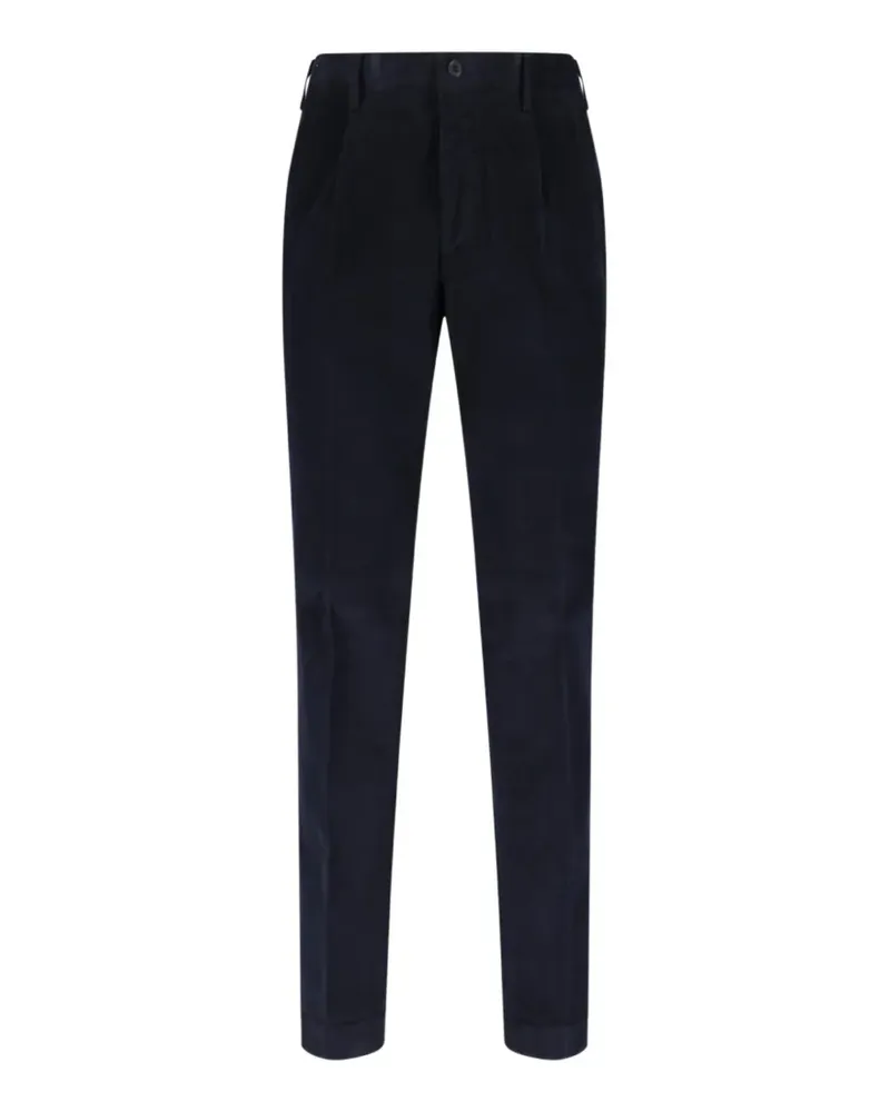 Incotex corduroy-textured pleated trousers - Blau Blau