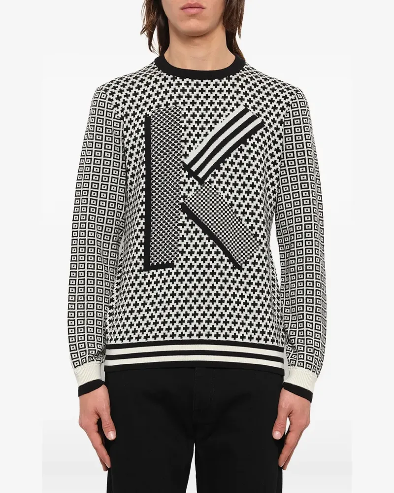 Kenzo Fair Isle Sweatshirt mit Intarsien-Muster - Schwarz Schwarz