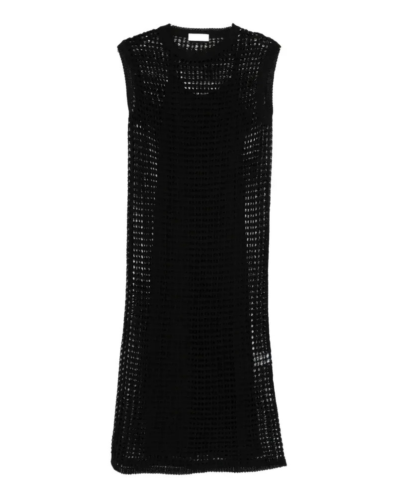 Roberto Collina mesh-knit midi dress - Schwarz Schwarz