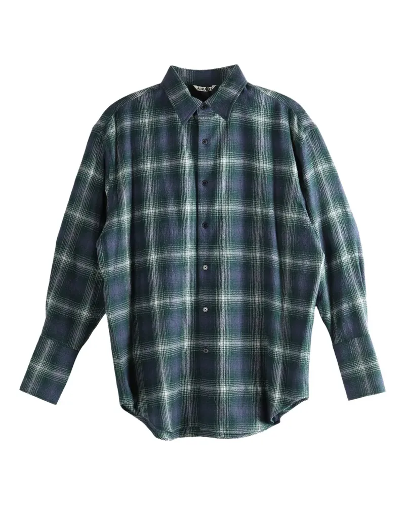 AURALEE checked shirt - Grün Grün