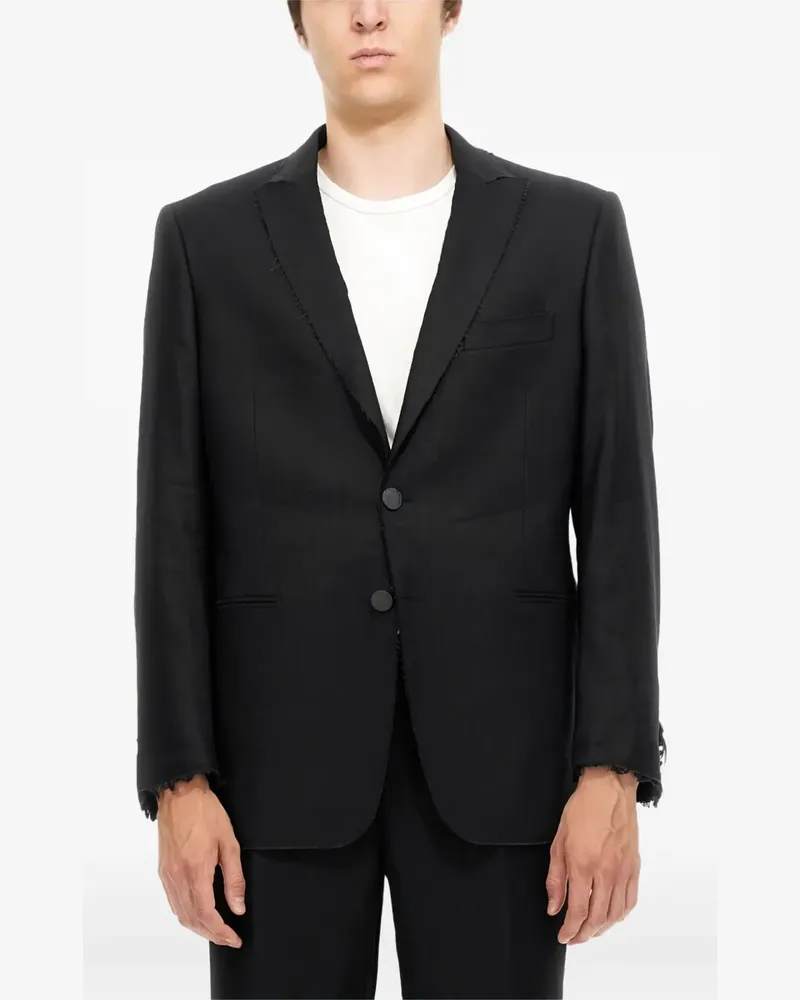 Tonello frayed blazer - Schwarz Schwarz
