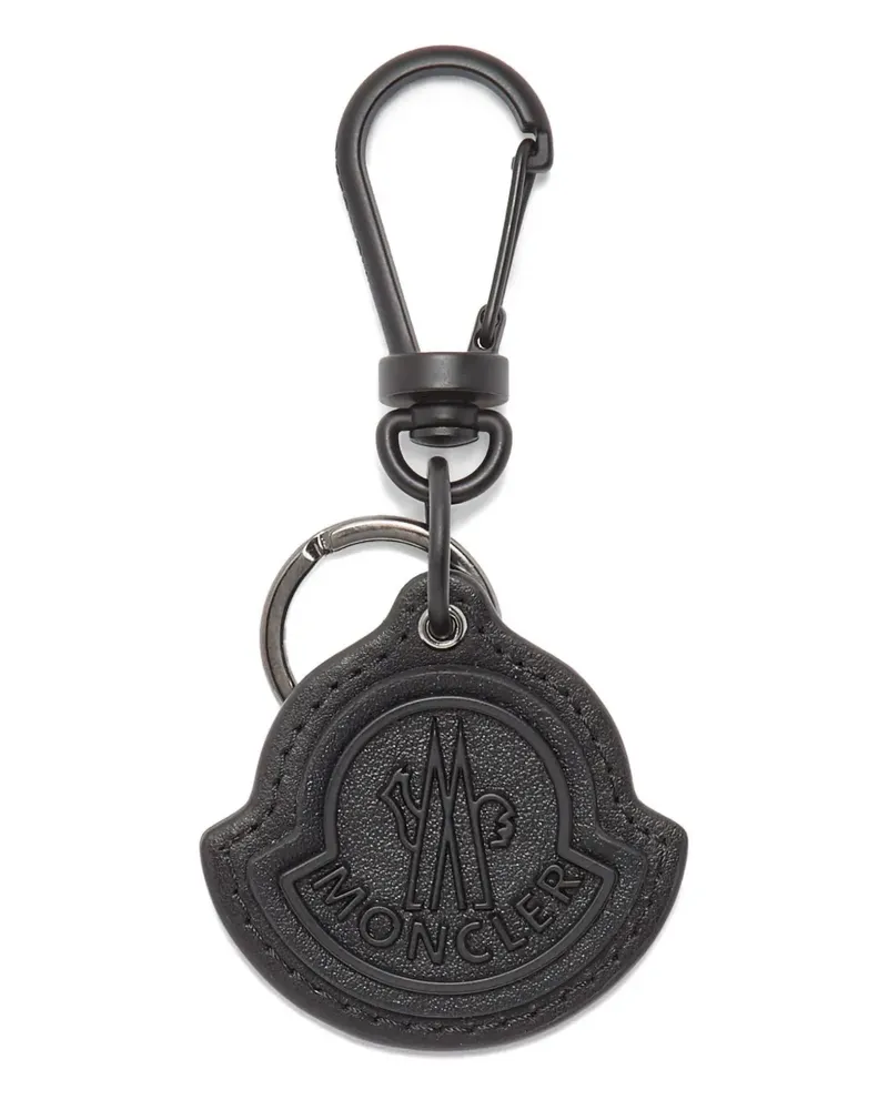 Moncler logo-detail keyring - Schwarz Schwarz