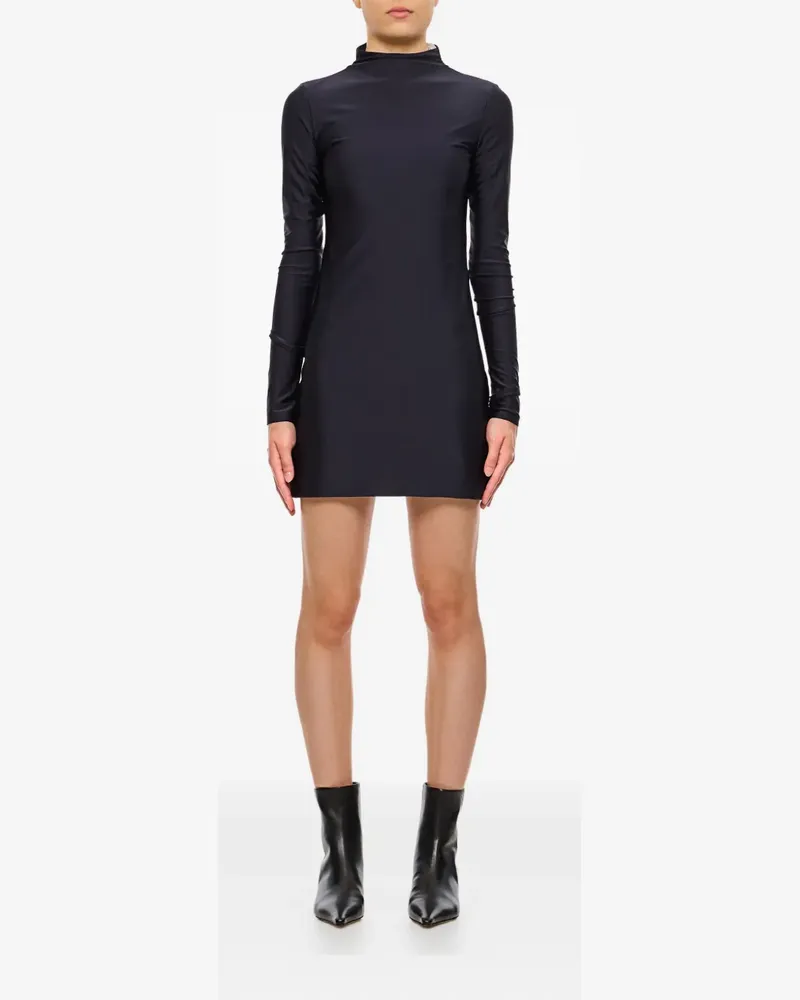 SPORTMAX Rollkragenkleid mit gerafften Schultern - Schwarz Schwarz