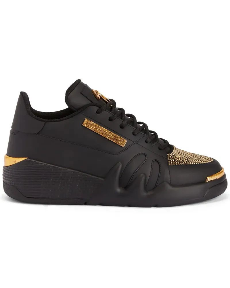 Giuseppe Zanotti Talon Sneakers mit Strass - Schwarz Schwarz