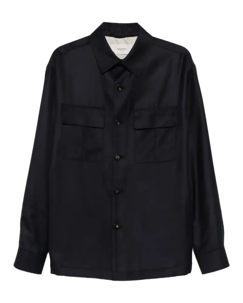 AGNONA pocket button shirt - Schwarz Schwarz