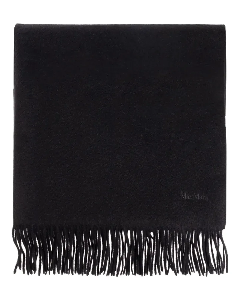Max Mara Schal mit Fransen - Schwarz Schwarz