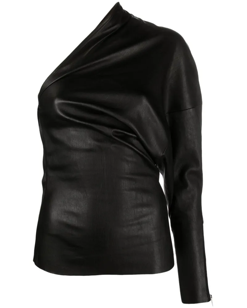 Rick Owens Luxor One-Shoulder-Top - Schwarz Schwarz