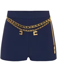 Elisabetta Franchi Shorts mit Kettendetail Blau