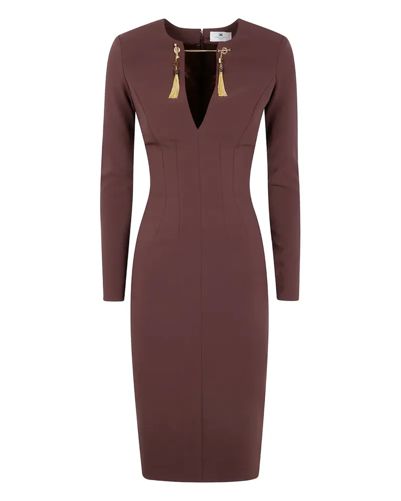 Elisabetta Franchi tassel detail dress - Rot Rot