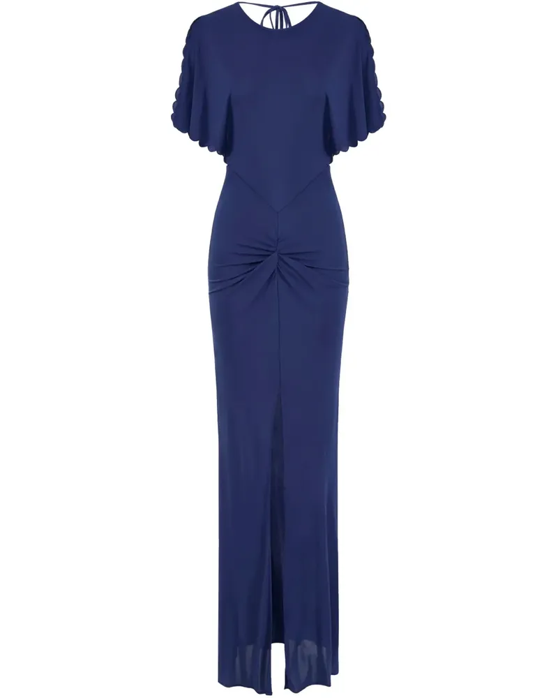 Elisabetta Franchi Abendkleid mit Wellensaum - Blau Blau