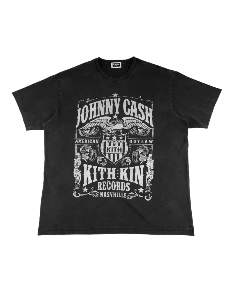 KITH x Johnny Cash Outlaw Records T-shirt - Schwarz Schwarz