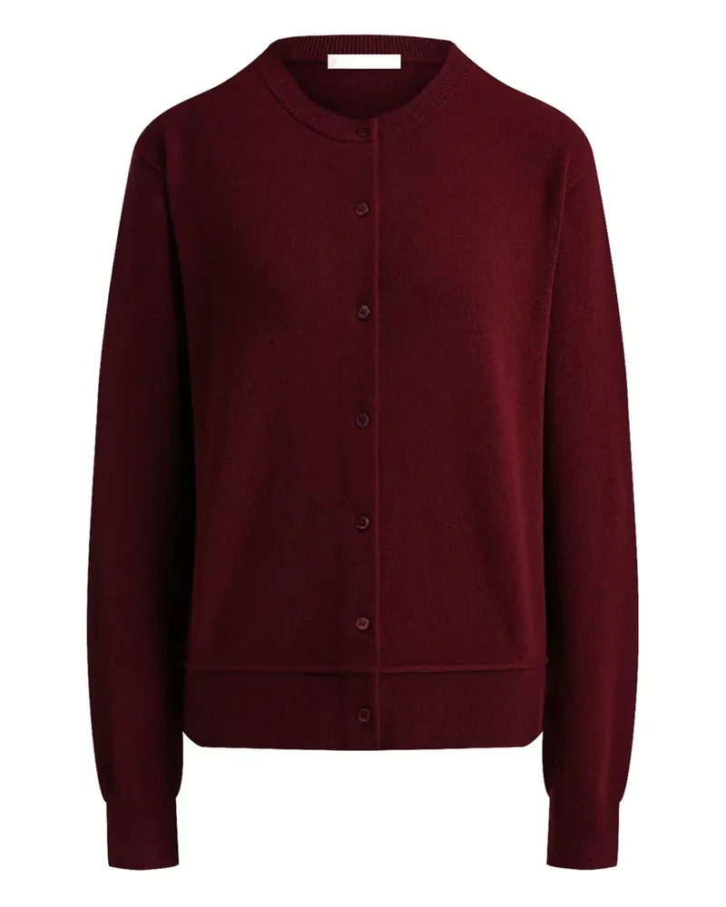 12 STOREEZ Geknöpfter Aura Cardigan - Rot Rot