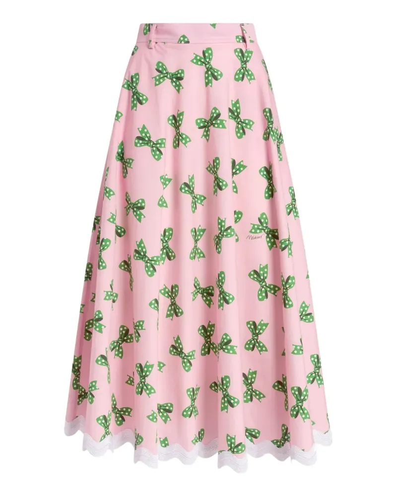 Moschino Midirock mit Schleifen-Print - Rosa Rosa