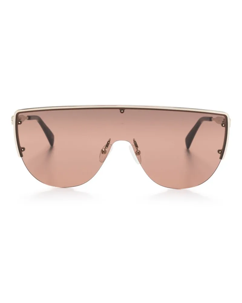 Alexander McQueen Sonnenbrille mit Totenkopf-Nieten - Gold Gold