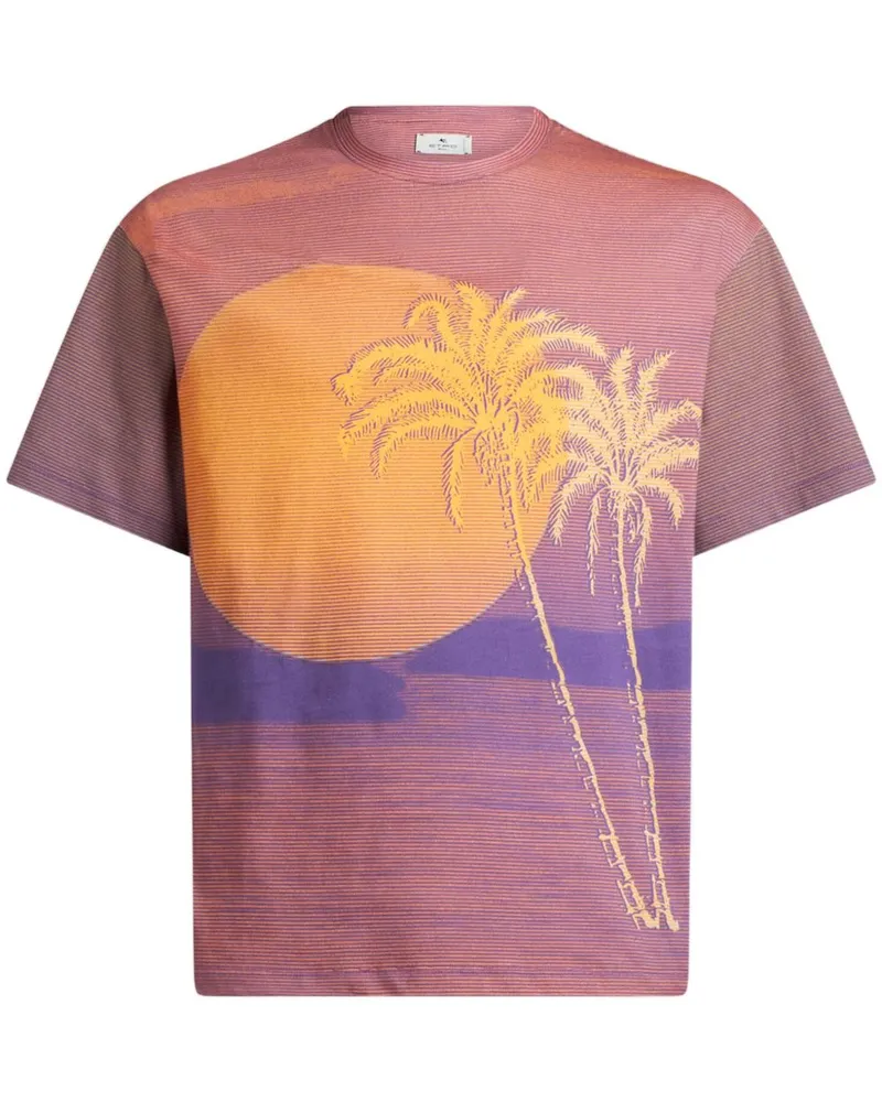 Etro T-Shirt mit Print - Violett Violett