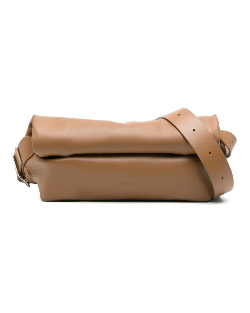 Jil Sander Kleine Rollup Schultertasche - Braun Braun