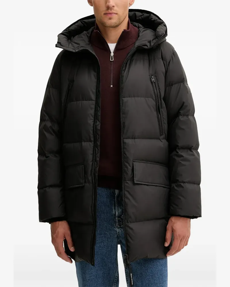 Marc O'Polo hooded zip coat - Schwarz Schwarz