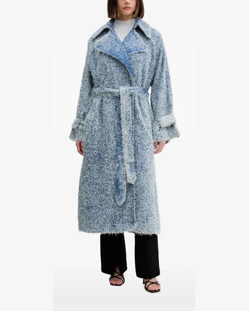 HUGO BOSS Garena Mantel mit Gürtel - Blau Blau