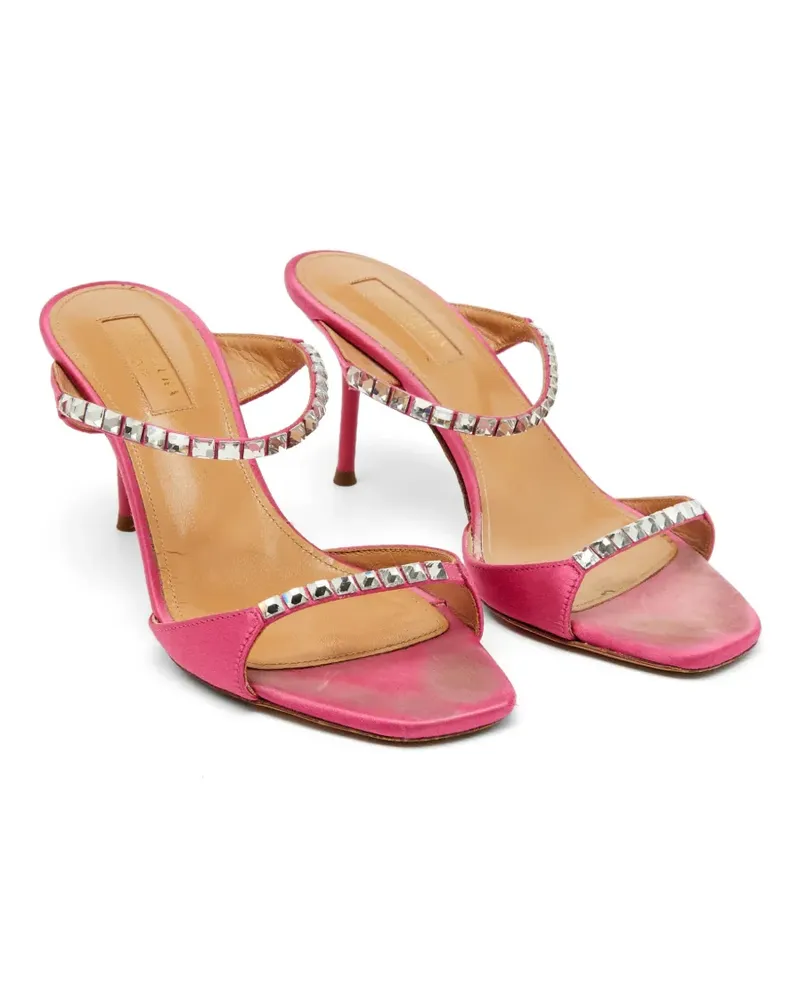 Aquazzura Sandalen aus Satin mit Kristallen - Rosa Rosa