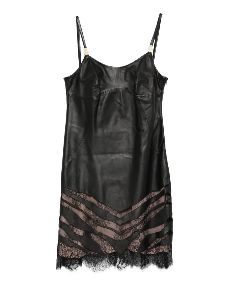 Just Cavalli lace-trim mini dress - Schwarz Schwarz