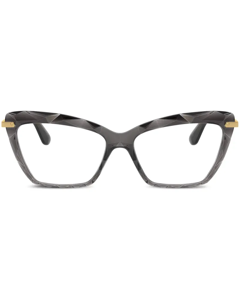 Dolce & Gabbana Brille im Cat-Eye-Design - Braun Braun