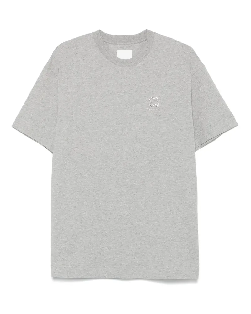 Givenchy T-Shirt mit kristallverziertem 4G-Detail - Grau Grau