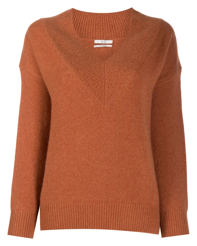 Co Kaschmirpullover mit V-Ausschnitt - Nude Nude