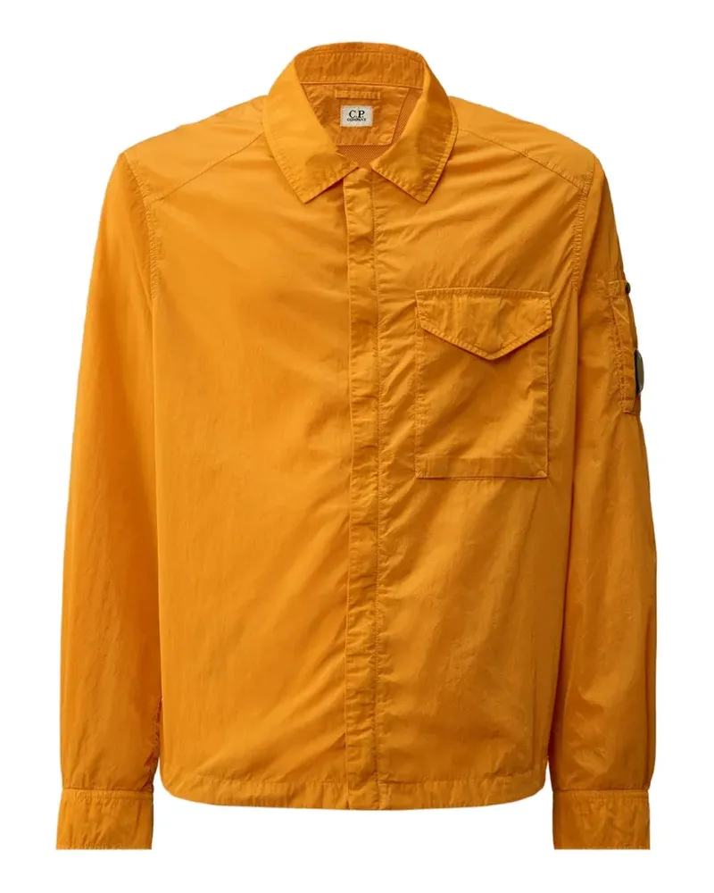 C.P. Company Hemdjacke mit Logo-Patch - Orange Orange