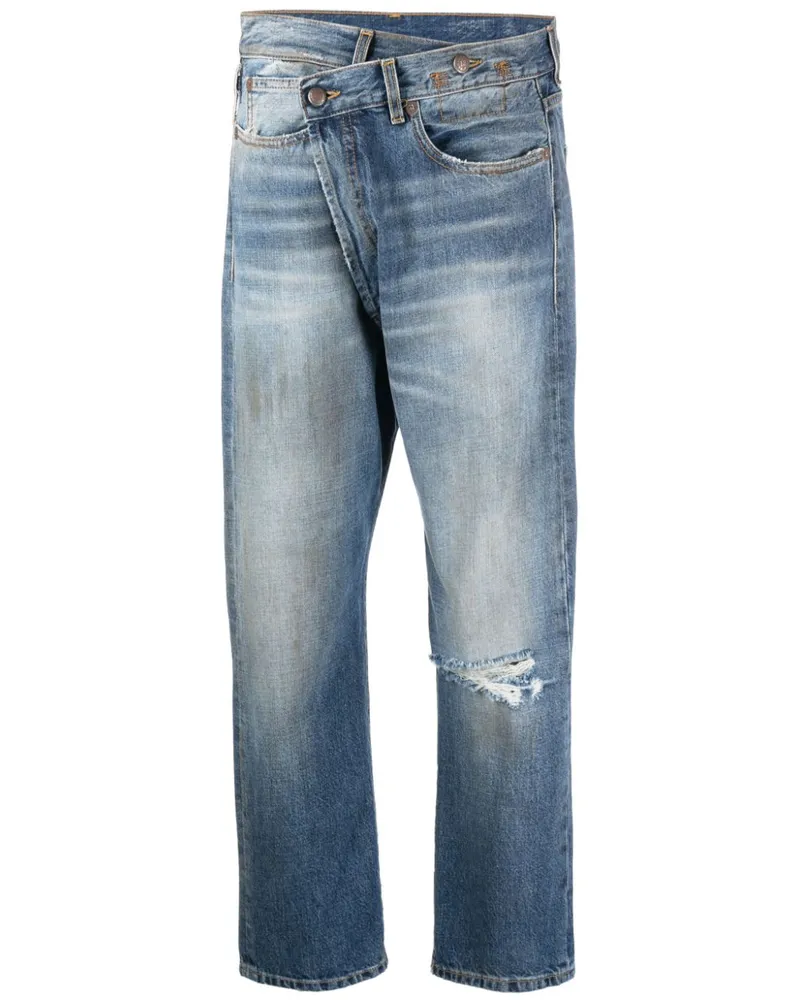 R13 Jeans mit Stone-Wash-Effekt - Blau Blau