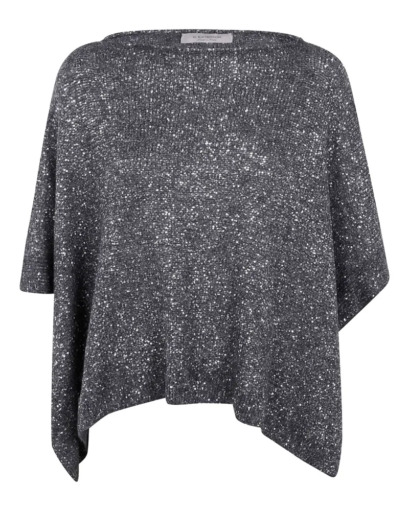 D.EXTERIOR sequin poncho - Grau Grau