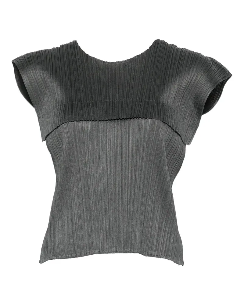 Issey Miyake Tankop mit Falteneinsatz - Grün Grün