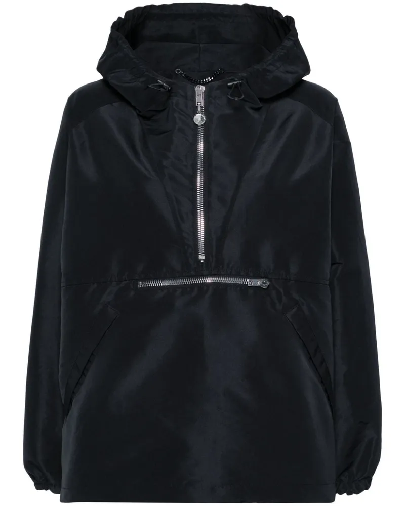 Moschino Kapuzenjacke mit Patch-Detail - Schwarz Schwarz