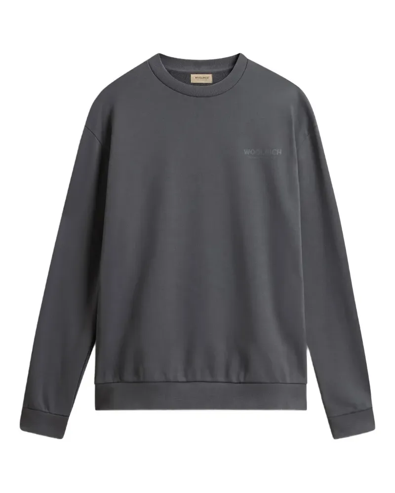 Woolrich macro logo crew-neck sweatshirt - Grau Grau