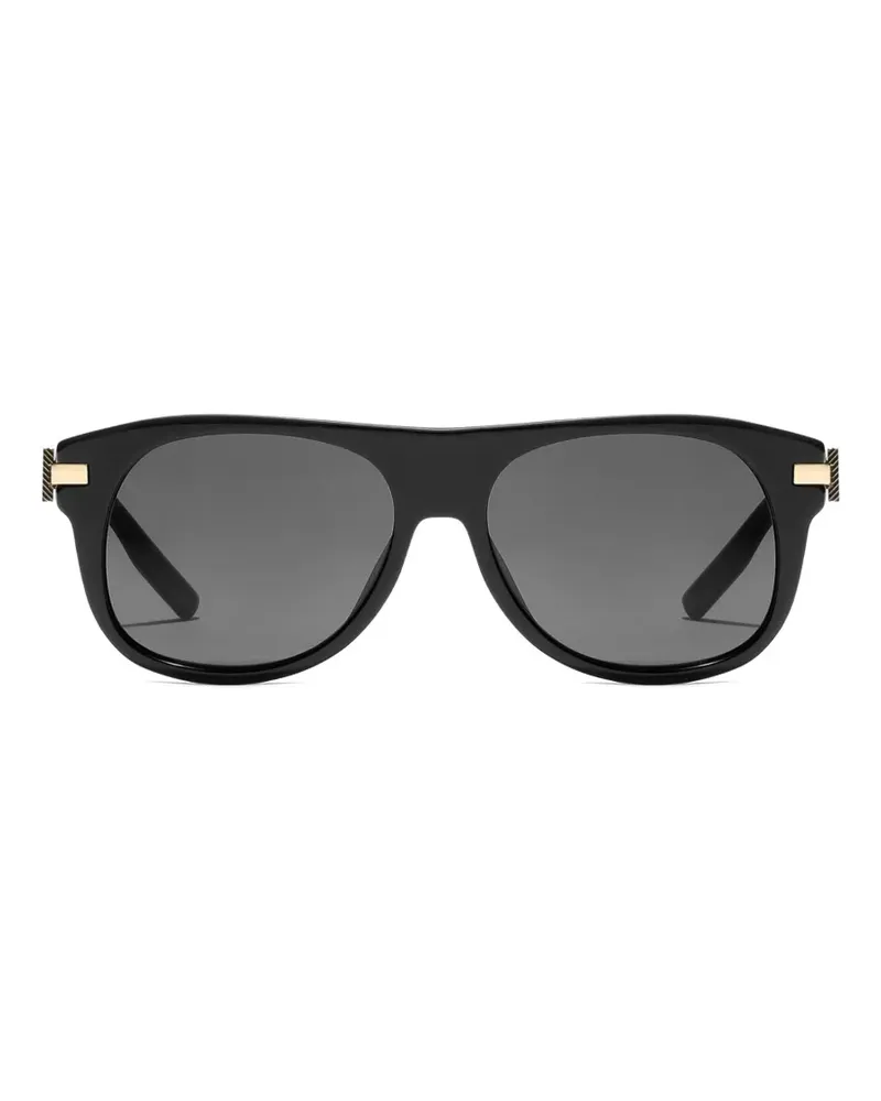 Dolce & Gabbana metal plaque sunglasses - Schwarz Schwarz