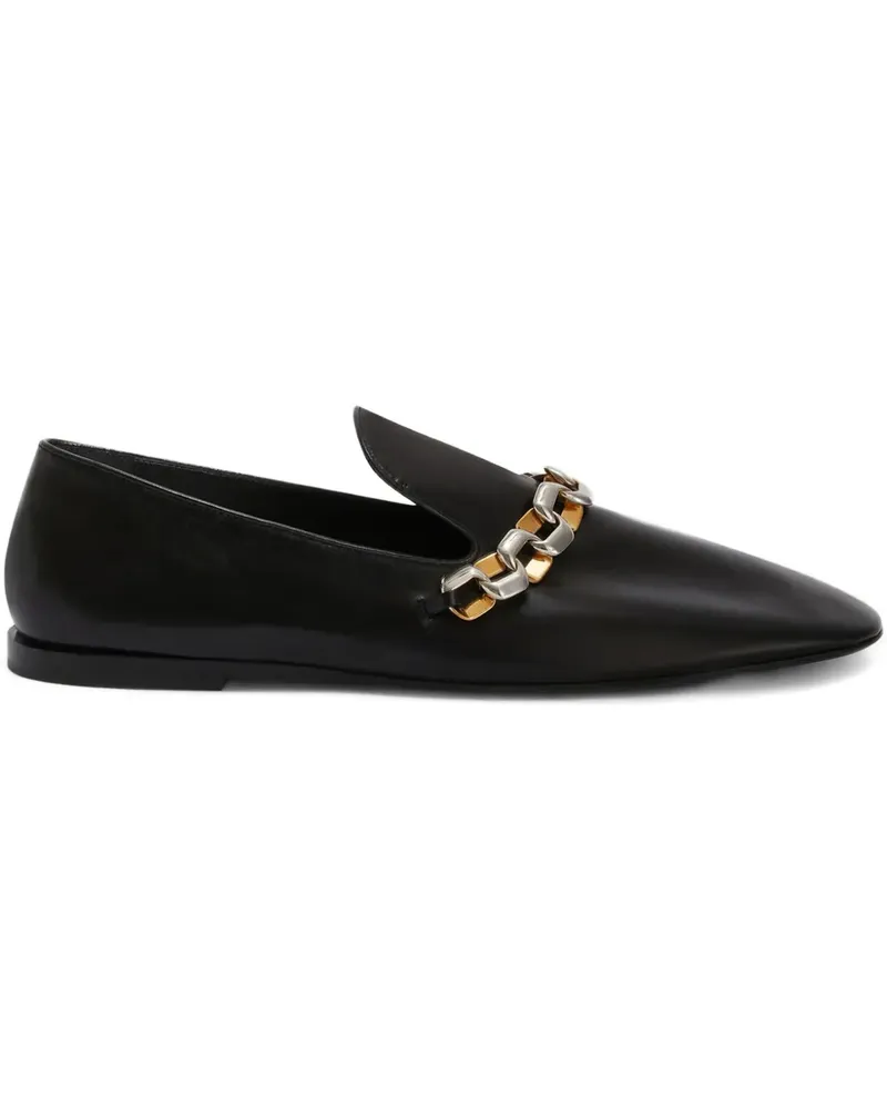 Jil Sander Loafer aus Leder - Schwarz Schwarz