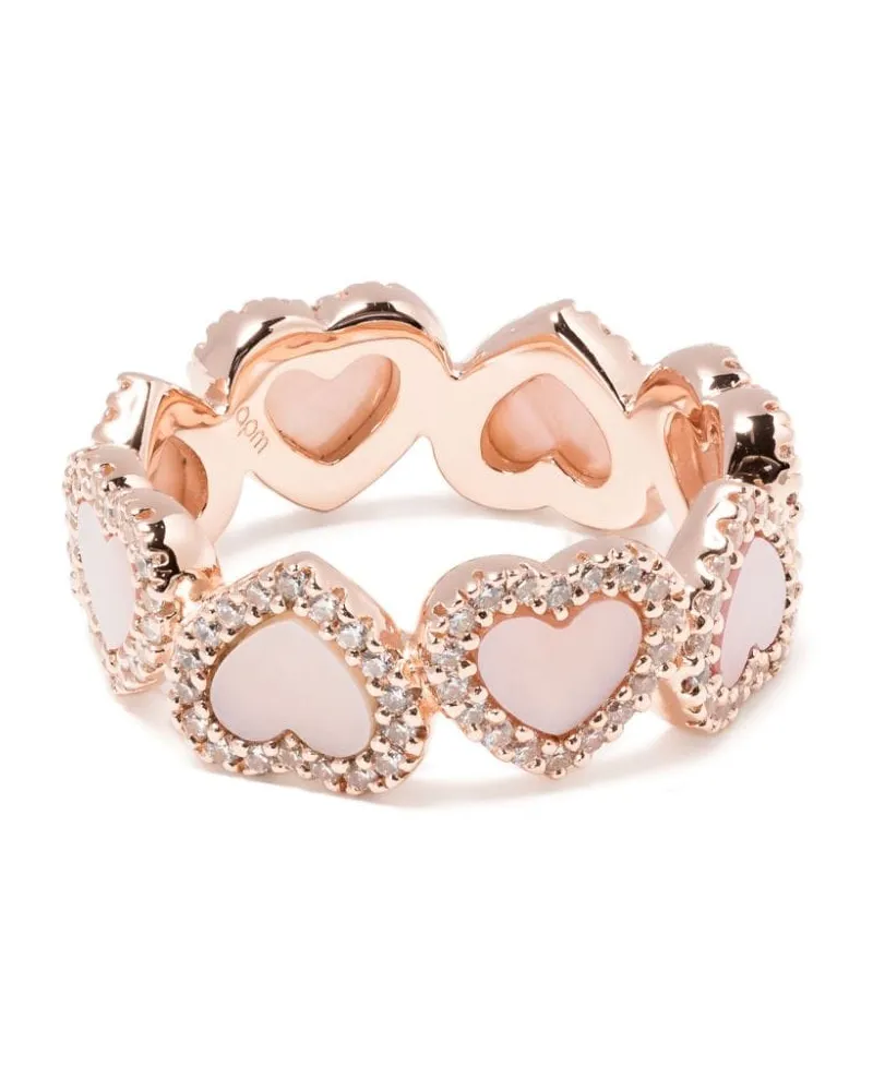 APM Monaco Ring mit Herzmotiv - Rosa Rosa
