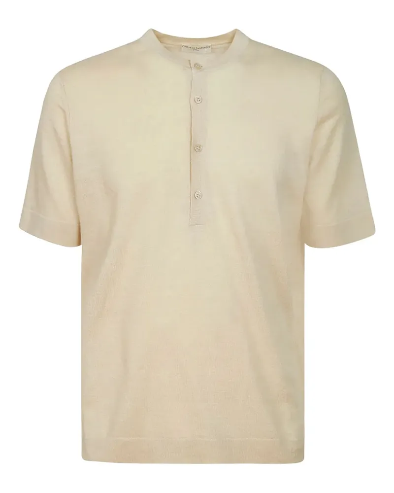 Filippo de Laurentiis T-Shirt mit Knopfleiste - Nude Nude