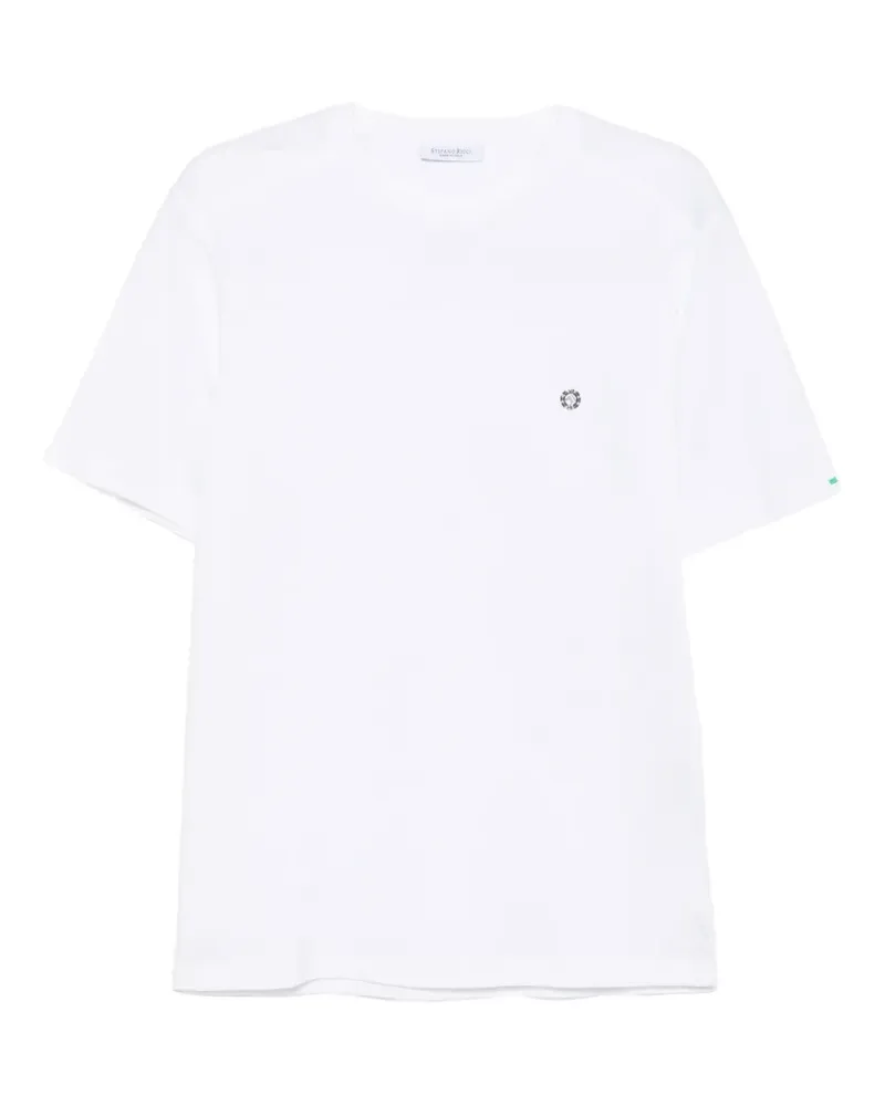 Stefano Ricci logo-plaque T-shirt - Weiß Weiß